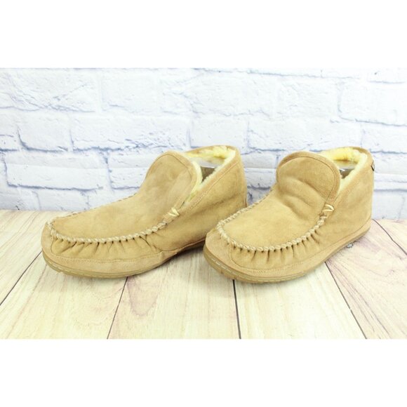 LL Bean Wicked Good Slippers Boot Moc Suede Brown Size 11 Wide - Picture 2 of 9